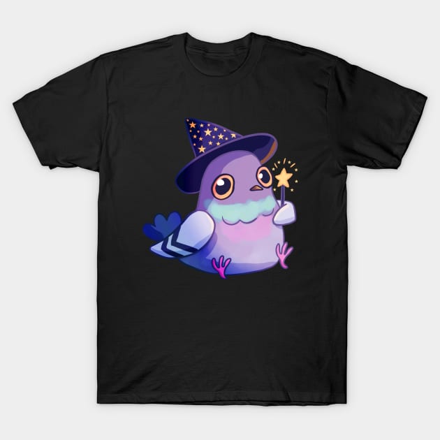 Pigeon wizard T-Shirt by Yarafantasyart